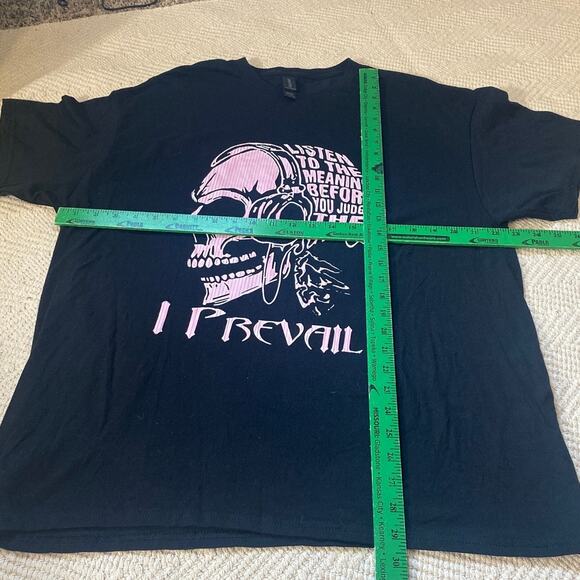 Skull T- Shirt Adult XL Pink Black Short Sleeve Casual Crew Halloween Gothic - Picture 2 of 4